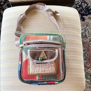 Multicolor Pakistan Woven hand knotted Crossbody Bag. Brand new.